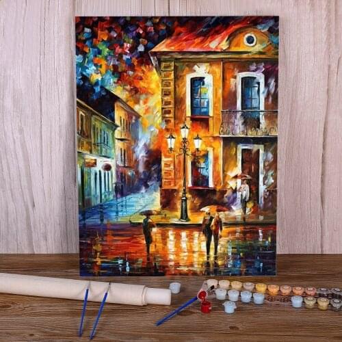 Charming Night DIY Paint By Numbers Complete Kit Oil Paints 50*70 Painting On Canvas Home Decoration Crafts For Adults Art