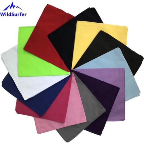 Solid Cotton Hiphop Bandana Pesca Headwear hats du-rag Scarves Headband Fishing Mask Braga Cuello Hiking Scarves Bandanas FJ03