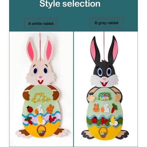 Easter Bunny Diy Home Decor Felt Pendant Wall Hanging Childrens Toys