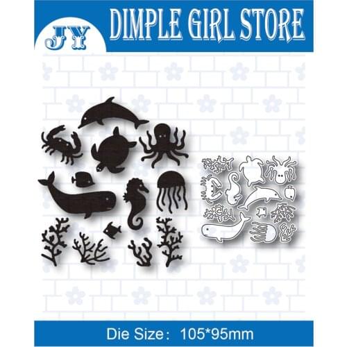 Underwater World Fish 2010 New Cutting Mould Scrapbook Clear Stamps and Mould Decoration Template Children DIY Craft Knife Mould