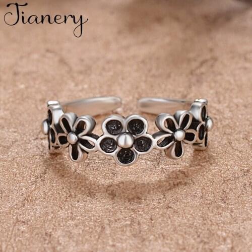 Luxury Brand Flower Rings For Women Wedding Engagement Charm Knuckle Rings Men Vintage Jewelry Romantic Party Gift