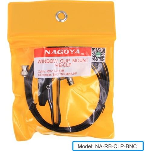 Original Nagoya 3M RG-174U Cable Window Clip Mount Antenna Mounting Bracket RB-CLP BNC Mount Handheld Radios BaoFeng PuXing TYT