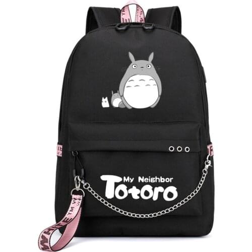 New Totoro Backpack 3D printing travel softback women mochila School space backpack notebook girls USB backpacks