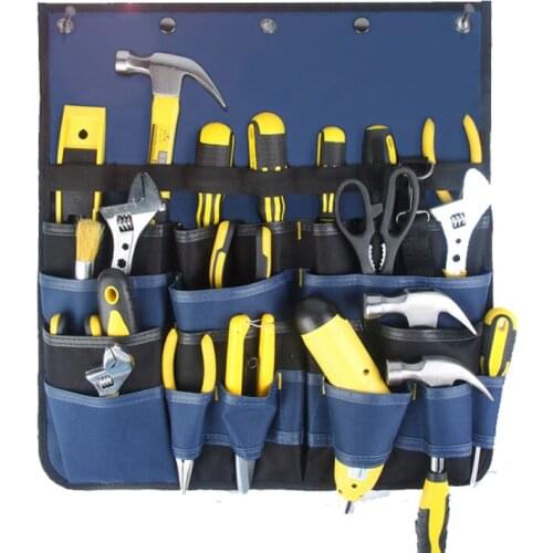 Tool Bag Indoor Outdoor Wall Hanging Garden Home Electrician Toolkit Car Repair Kit Tools
