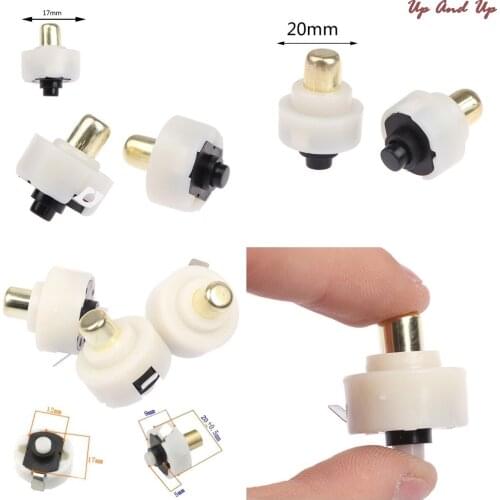 2Pcs 17mm/20mm LED Flashlight Push Button Switch ON/ OFF Electric Torch Tail Switch or 3pcs/lot C8 For T6 Q5 New