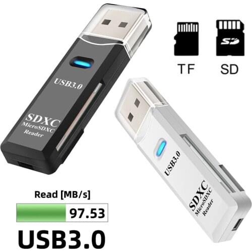 USB3.0 2 IN 1 Card Reader For PC Micro SD TF Card Memory Reader USB 3 Multi-card Writer Adapter Flash Drive Laptop Accessories