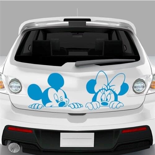 Disney Mickey Minnie Mouse vinyl Wall Stickers for Kids Bedroom Accessories Living Room Home Decor Car DIY mural