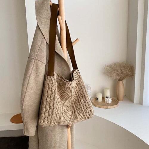 Handmade Knitted Square Bag Summer Women Messenger Crossbody Bags Girls Small Beach Handbag 2020