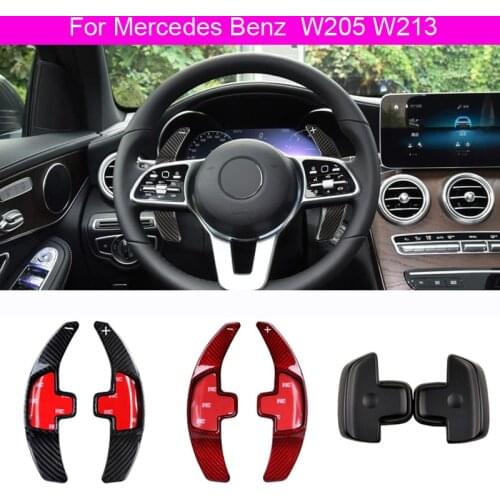 W205 W213 for Mercedes Benz AMG A45 C63 CLA45 GLE GLA CLS GLS Carbon Fiber Steering Wheel Paddle Shift Extension Shifters DSG