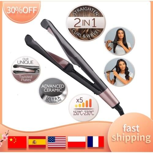 Curl and Straight Confidence 2-inHair Straighteners and Hair Curler New in - S6606 Curl & Straight Curling Iron Flat Iron