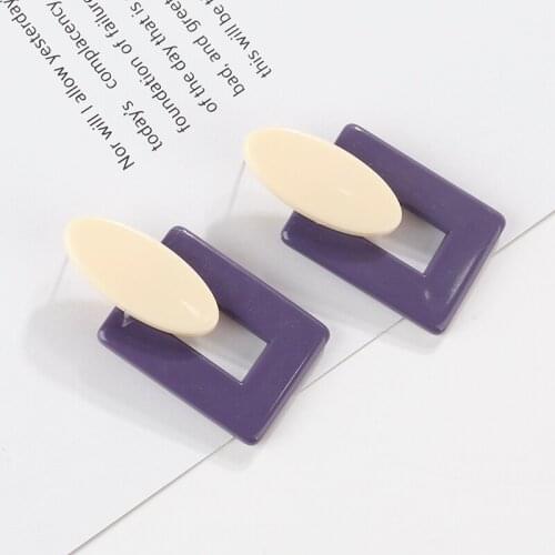 AENSOA Trendy Women Acrylic Drop Earrings Statement Square Pendant Earrings Minimalist Girl Party Jewelry Gift Trend 2021