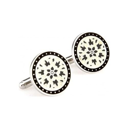 07027 Round Enamelled Cufflink 15 Pairs Free Shipping