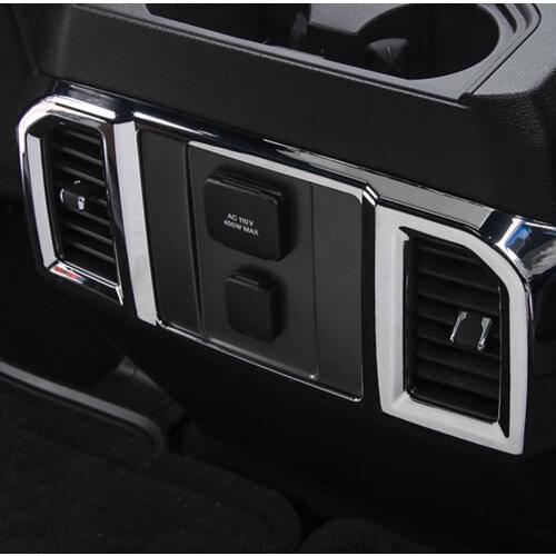 1Pcs 2 Colors ABS Car Rear Air Vent Outlet Frame Panel Cover Trim Fit For Ford F150 2016 2017 Car Styling Decoration Accessories