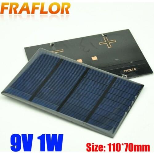110x70mm Polycrystalline Silicon Solar DIY Solar Module 9V 1W Epoxy Solar Panels Mini Solar Cells Charger