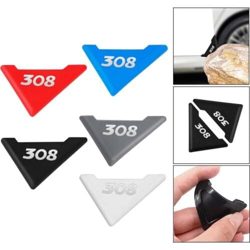 2PCS Car Door Corner Cover Silicone Anti-scratch Molds Crash Protection Scratch Protector Car-styling for Peugeot 308