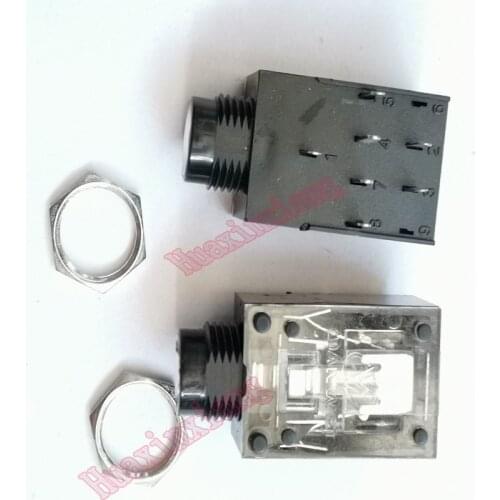 20PCS/Lot 6.35mm Stereo Microphone audio socket/Jack Female Connector 7P 7Pin