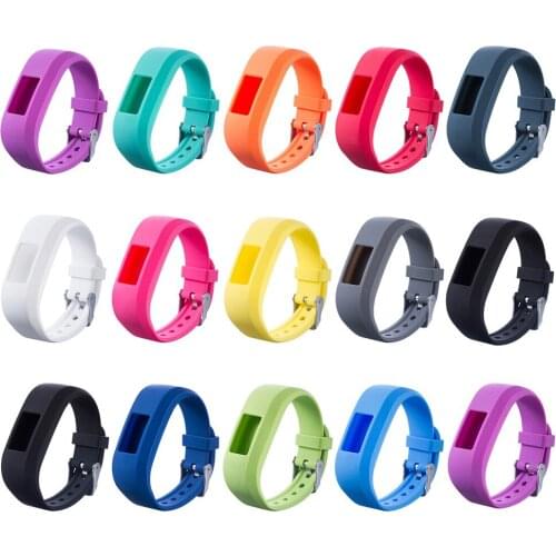 EiEuuk Accessory Soft Silicone Metal Clasp Buckle Wrist Strap Watch Band Bracelet for Garmin Vivofit Jr. Motivator