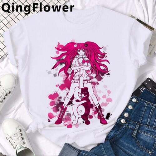 Anime Ouma Kokichi Danganronpa V3 Mikan Tsumiki top tees clothes men casual japanese couple clothes aesthetic top tees plus size