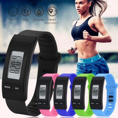Run Step Watch Bracelet Pedometer Calorie Counter Digital LCD Walking Distance montre numérique pour Reloj deportivo caliente 03