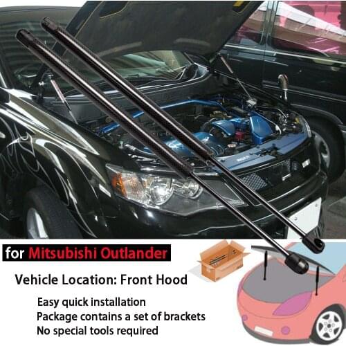 Damper for 2005-2012 Mitsubishi OUTLANDER CW5W SUV Front Bonnet Hood Modify Gas Struts Lift Support Shock Accessories Absorber