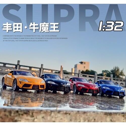 1:32 High Simulation Toyota Super Racing Supra Children Alloy Car Model Toys with Sound and Light for Children Gifts