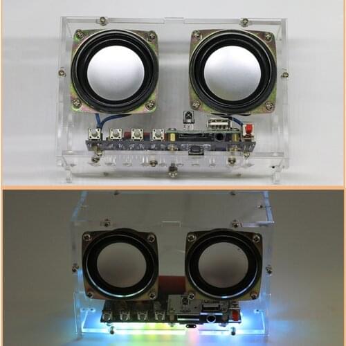 DIY Welding Electronic Bulk Parts Mini Electronic Bluetooth Speaker Kit (Remote Control, Colorful Changing, USB Power Supply)
