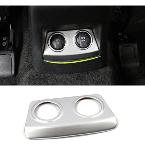 For Kia Sportage QL 2015-2019 Car Interior Cigarette Lighter USB Port Frame Trim Sequins Cover ABS Sticker Accessories