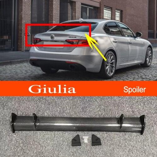Giulia Carbon Fiber Car-styling Sporty Rear Trunk Wing Spoiler for Alfa Romeo Giulia