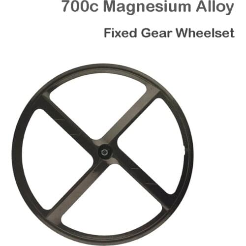 700C Bike Wheel Track Bike 4 Spokes Fixie Bicycle Mag TRI Wheel Magnesium Alloy Fixed Gear Bike Wheels Rims