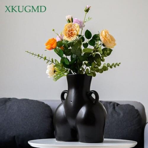Creative European Ceramic Body Art Female Body Vase Decoration Bedroom Desktop Home Decorat Ornaments