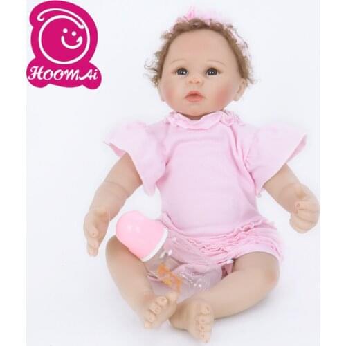 Fantasy Bebe Reborn Newborn Baby Dolls Soft Silicone 45CM Stuffed Collectible Baby Toy Doll For Toddler Christmas Present 18Inch