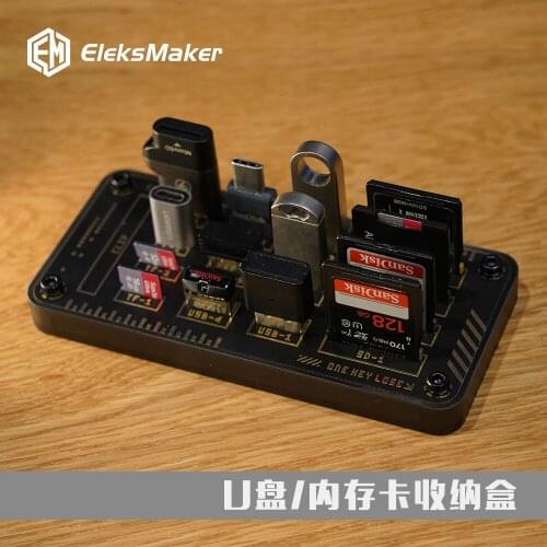 EleksMaker Original wooden memory card SD card TF card storage box tabletop ornament boyfriend gift