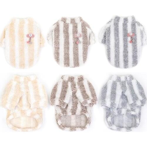 Autumn Winter Dog Clothes Hoodies Stripe Pentagram Pattern Dog Puppy Clothes for Small Dogs Coats Jackets Pet Clothing Outfits