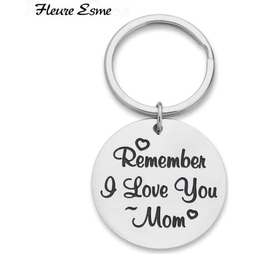 Mothers Day Gifts Keychain for Mom from Daughter Son Remember I Love You Mom Birthday Gifts for Women Mommy Key Ring for Her