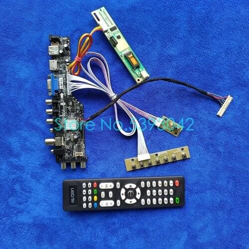 Fit B156XW01 V.0/V.1/V.2 DVB-C digital signal 3663 1CCFL 30-Pin LVDS AV USB 1366*768 LCD display controller drive card kit