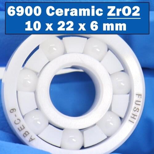 6900 Full Ceramic Bearing ( 1 PC ) 10*22*6 mm ZrO2 Material 6900CE All Zirconia Ceramic 6900 Ball Bearings