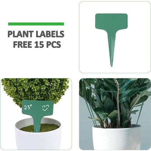 12 Packs Half Round Garden Plant Support Ring with 15 Pcs Plant Labels Metal Garden Border Supports 15.7 Inches