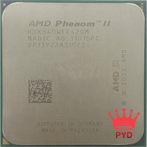 AMD Phenom II X4 840 2M 3.2G Socket AM3 938-pin Desktop CPU X4-840 HDX840WFK42GM Desktop