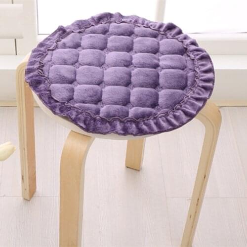 Drop Shipping Round Seat Cushion For Chair, Korean Style Sitting Pad, 30/35/40/45/50cm Anti Slip Flannel Stools Mat Coussin