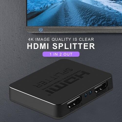 HDMI Splitter 1 in 2 Out Multi-support Durable Universal Display Port Hub