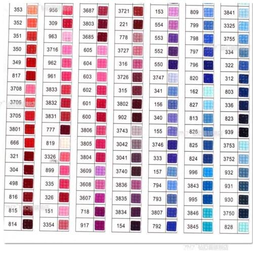 Resin Stone DMC 447 Square Round Drills For DIY Diamond Painting Embroidery Rhinestone Embroidery Colorful Mosaic Resin 310Color