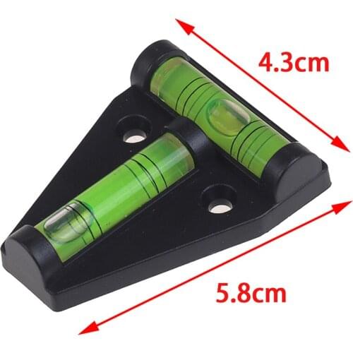 T Type Spirit Level Measurement Instrument Triangular Plastic Level Indicator T-type Spirit Level Bubble Shell 1PCS