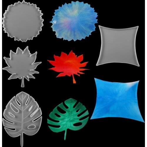 Maple Leaf Coaster Silicone Molds Geometry Crystal Epoxy Resin Mould For DIY Table Decoration Jewelry Making Handmade Crafts