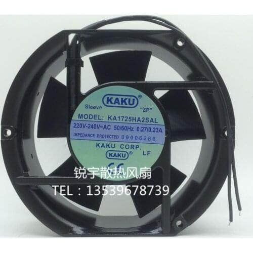 Kaku KA1725HA2SAL AC 220V 240V 0.23A 0.27A 175x25mm Server Cooling Fan