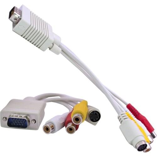 VGA TO 3RCA + S VİDEO 30 CM CABLE POWERMASTER