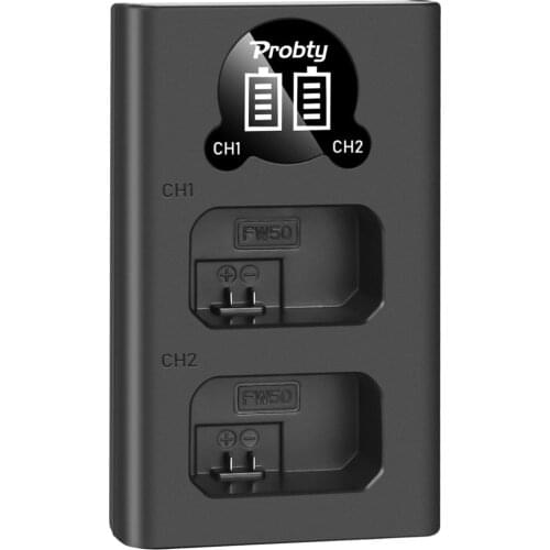 Probty NP-FW50 NPFW50 NP FW50 LED Battery Charger For Sony A55 A37 A33 A5000 A5100 A6000 3C C3N EX 5T 5R 5TL 5D A7R A7