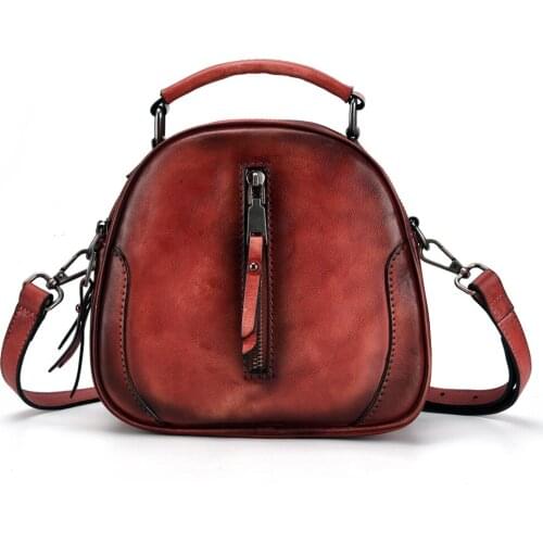 Retro style vegetable tanned leather women shoulder bag genuine leather charming creative messenger bag casual bag