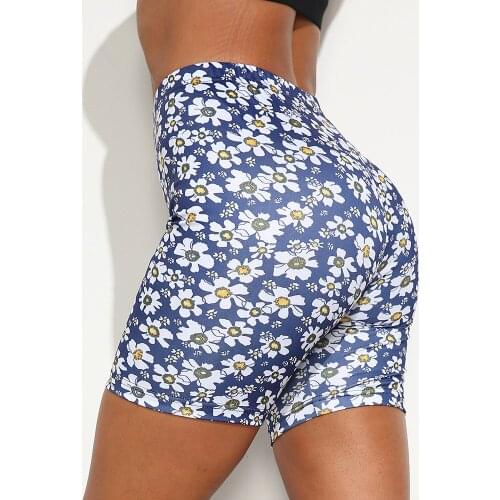 Women Flower Floral Digital Printed Lady Girls Yoga Hipster Fashion Chic Sports Fitness Leggings Shorts