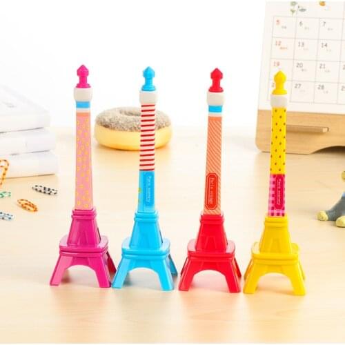 1 pcs Gel Pen Iron Tower Kawaii School Supplies Office Stationary Photo Album Kawaii Pens School Stationery