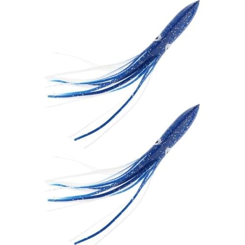 2Pcs Squid Skirts Soft Plastic Fishing Lures, Lifelike Octopus Swimbait Bait, Imitation Trolling Lures (30cm/12inch)
